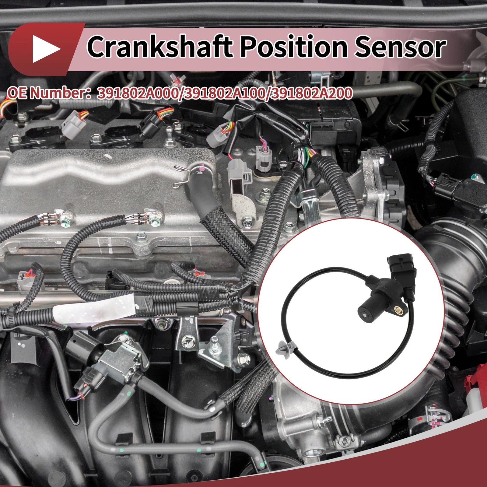 Crankshaft Position Sensor for Hyundai i30 1.6 CRDi (2007–2011) No. 39180-2A000