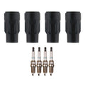 Set of 4 Denso Iridium Spark Plugs & Coil Boots for Avenger (2008–2014)