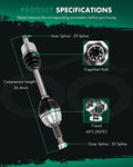 Front Left CV Axle Assembly for Nissan Murano (2008–2014)
