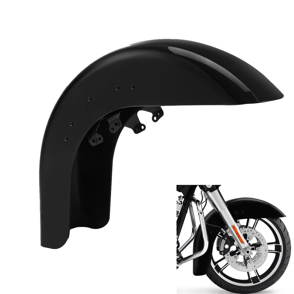 Vivid Black Front Fender for Harley Touring Street Road Glide FLHX FLTR (2014–2024)