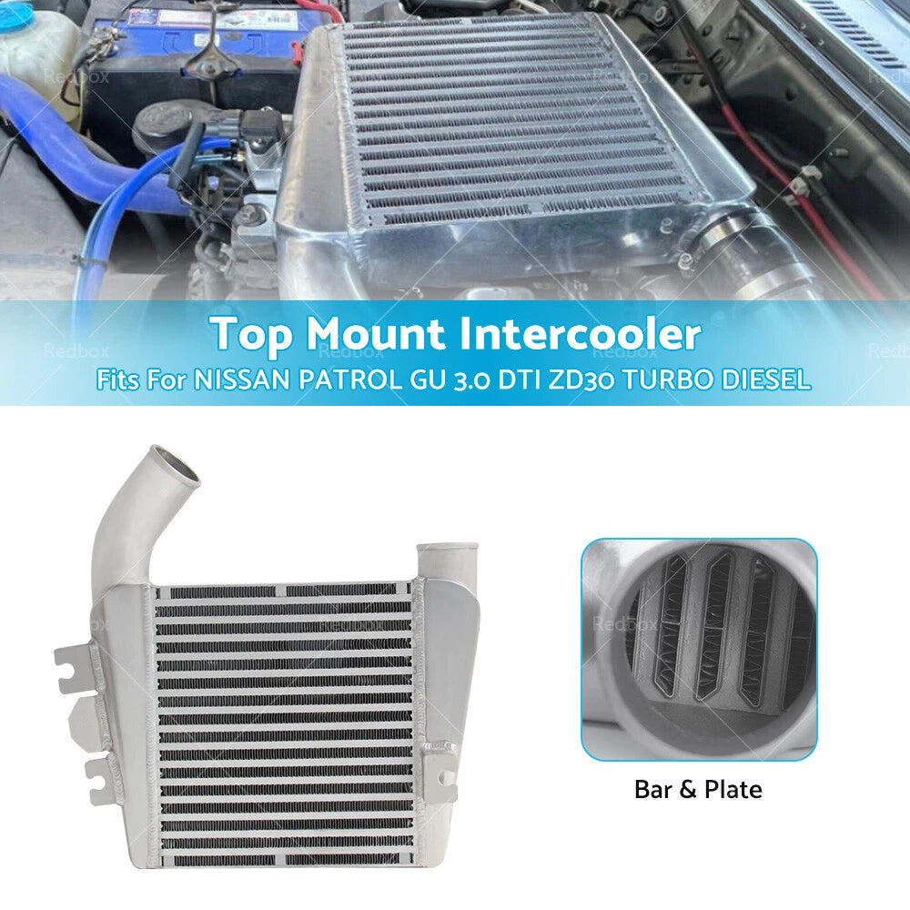 Top Mount Intercooler Kit for Nissan Patrol GU 3.0 DTI ZD30 Turbo (2000–2007)