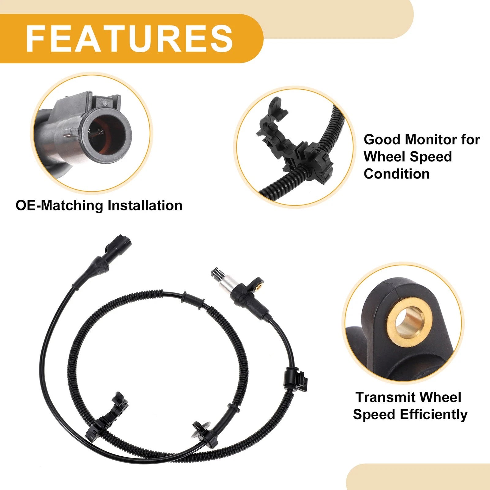 ABS Wheel Speed Sensor for Ford Excursion (2000–2005) No.F81Z2C204AA