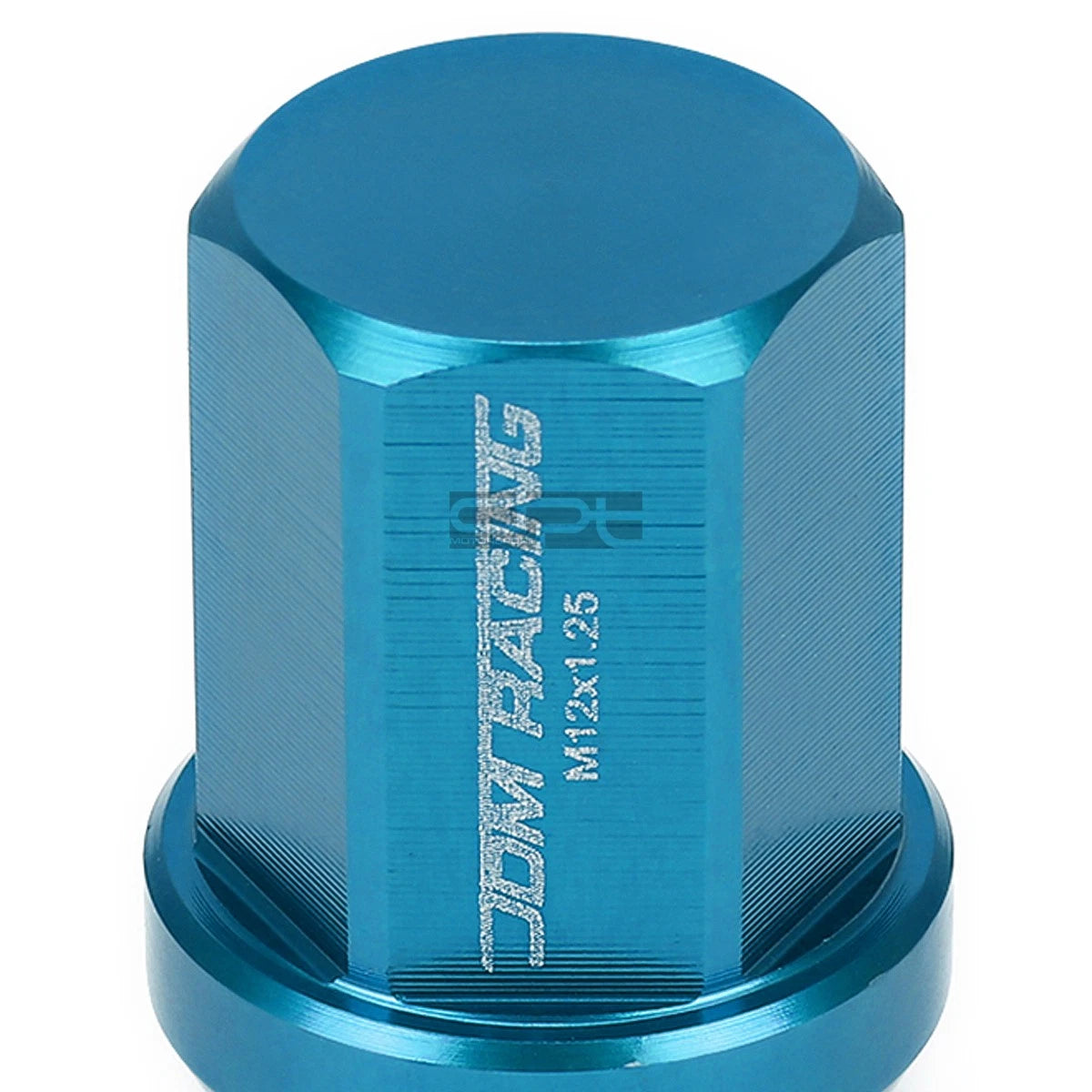 Set of 20 Closed End M12x1.25 35mm Tall Sky Blue Aluminum Lug Nuts
