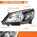 Headlights for Nissan NV200 (2013–2021) Black Housing Clear Side Replacement
