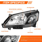 Headlights for Nissan NV200 (2013–2021) Black Housing Clear Side Replacement