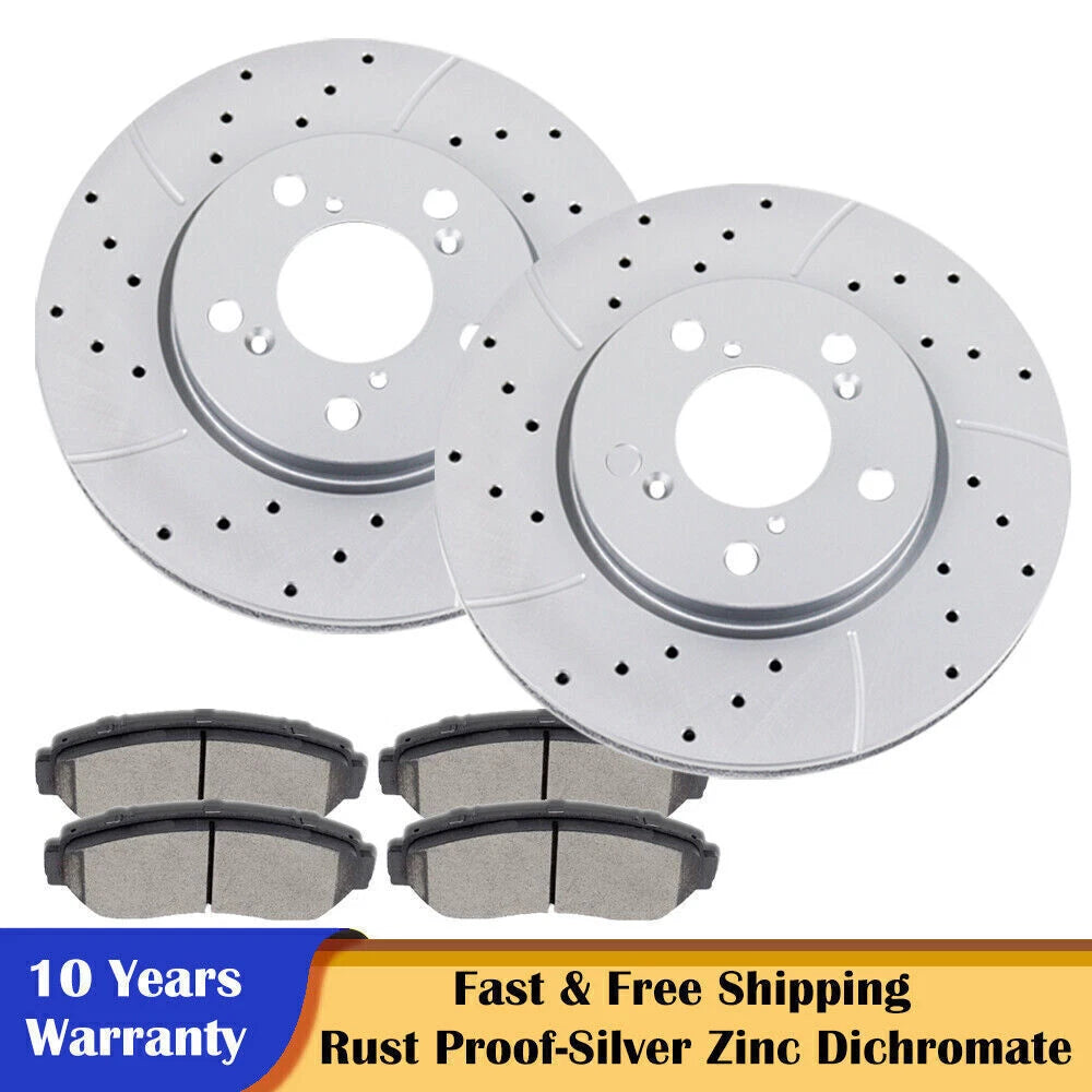 Front Brake Rotors and Pads Kit for Honda Odyssey (2005–2010)