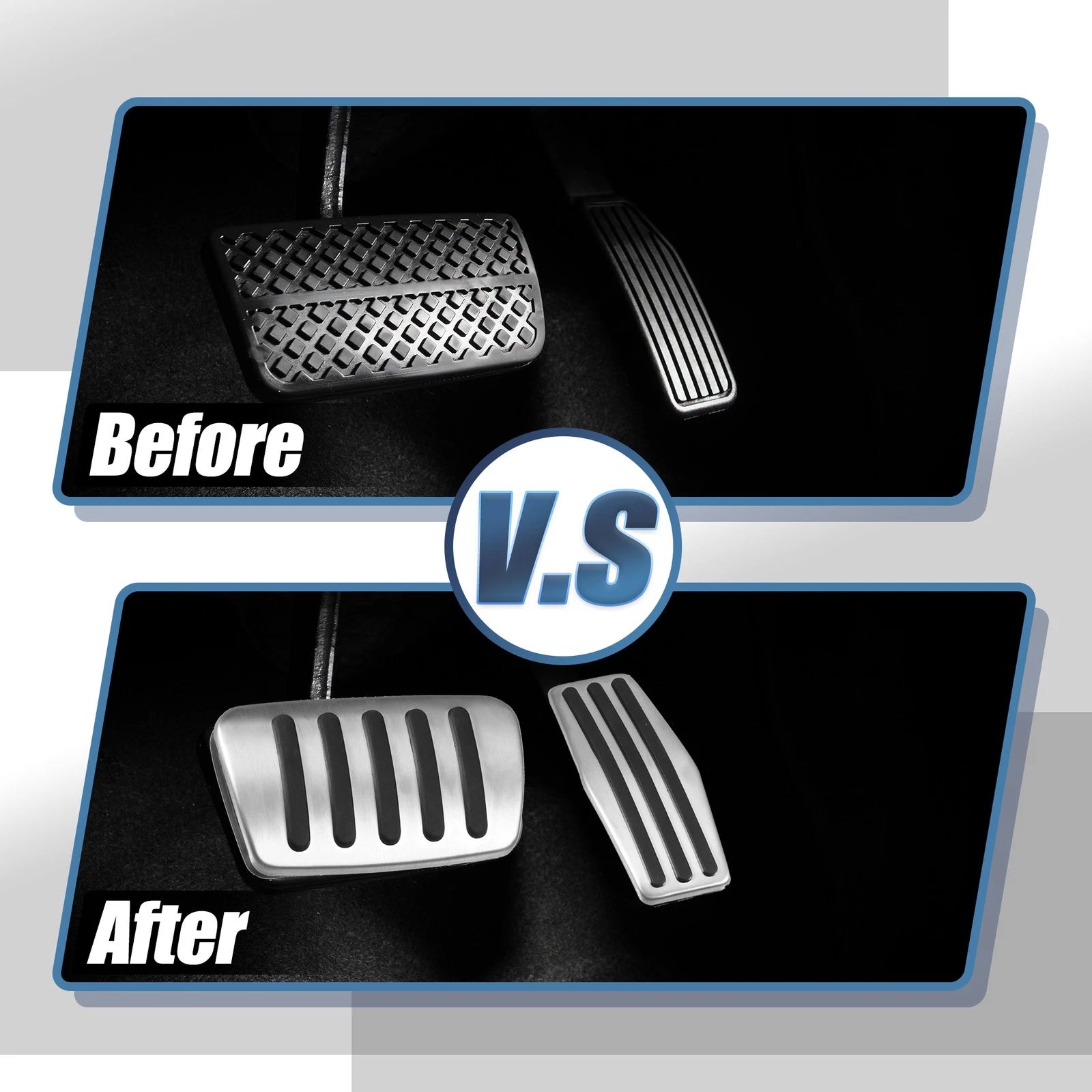 2 Pcs Brake Gas Accelerator Pedal Covers for Cadillac Buick 