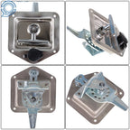 Set of 4 Trailer Door Latch T-Handle Locks with Keys Stainless Steel