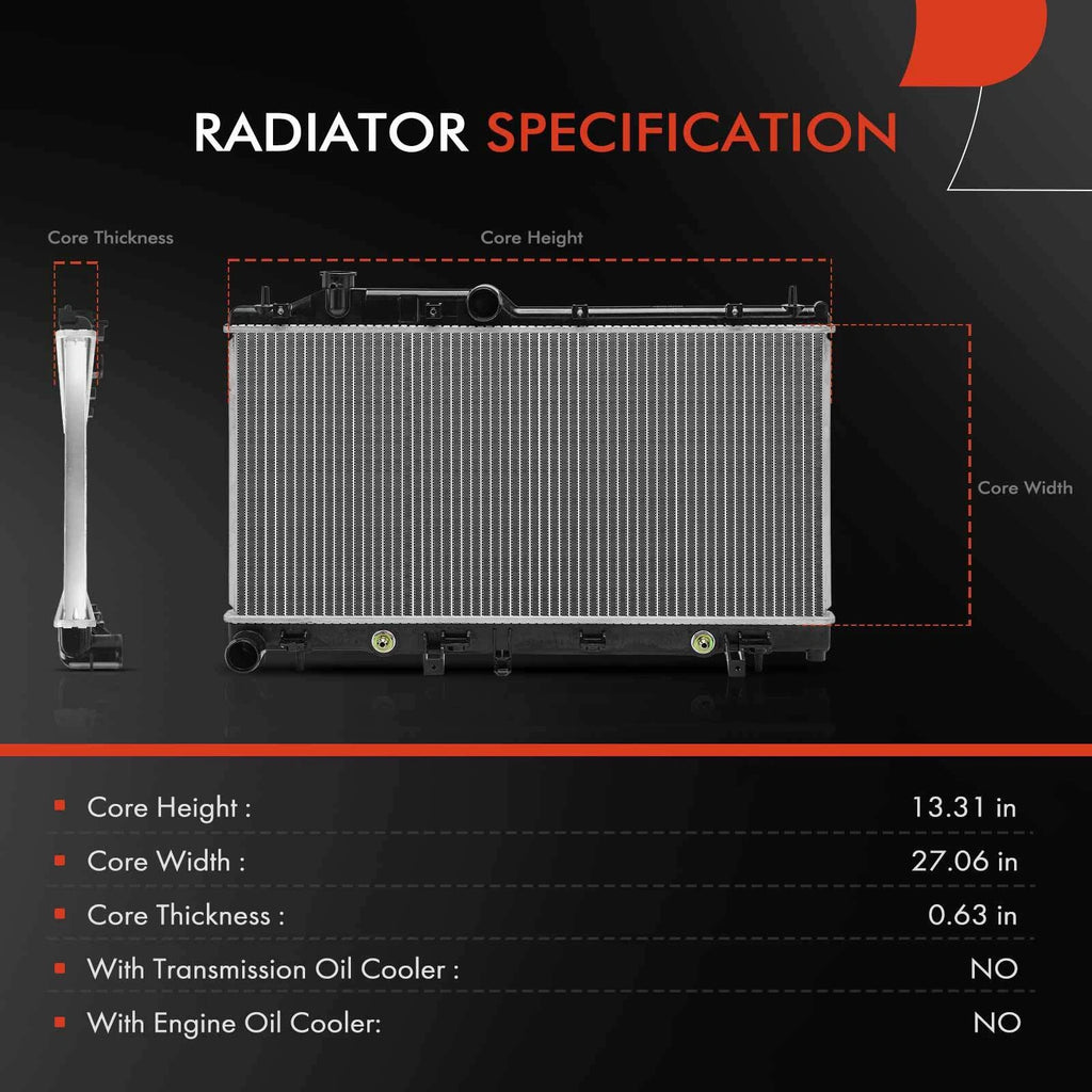 Aluminum Radiator for Subaru Outback Legacy (2010–2014)
