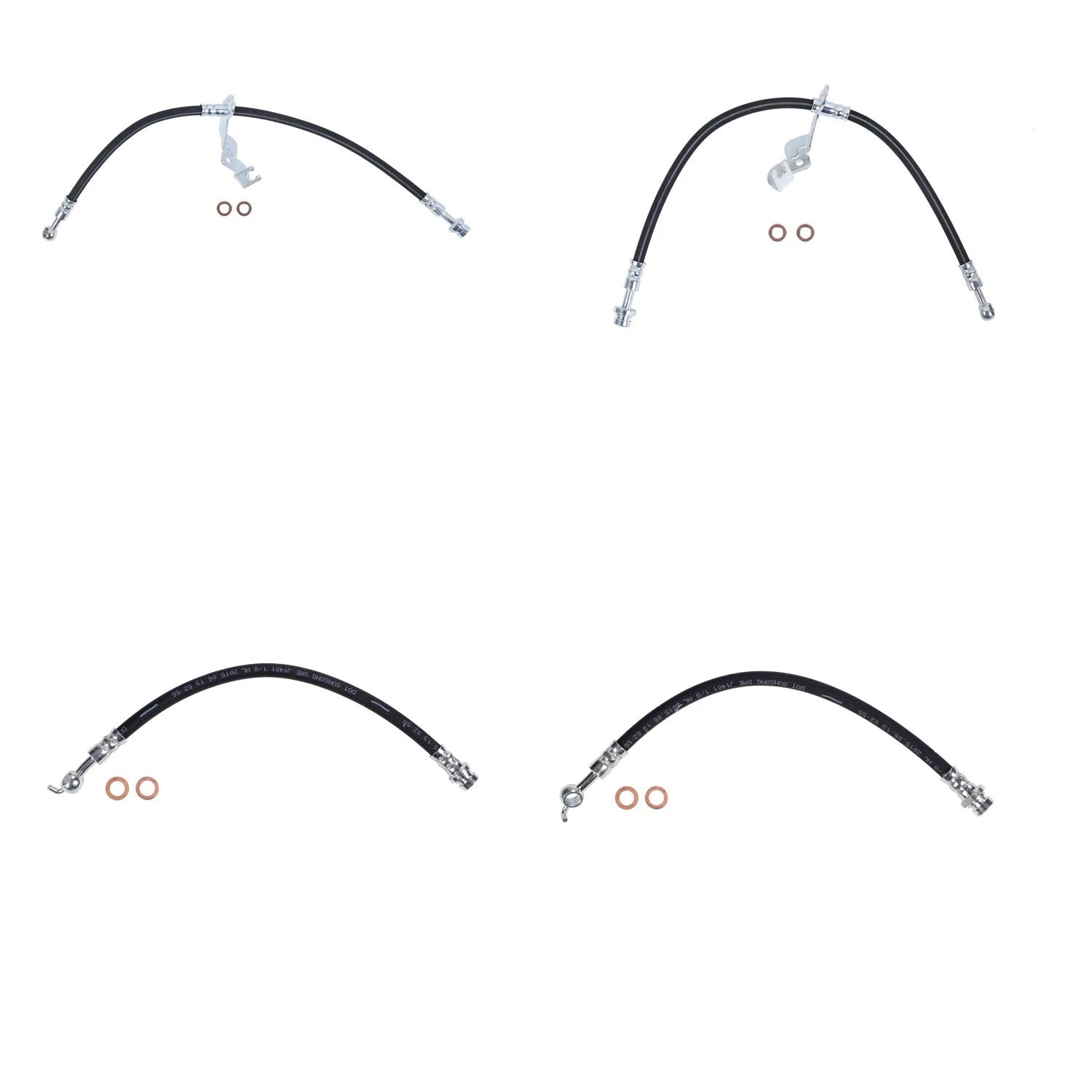 Sunsong 4X Brake Hydraulic Hose Kit for Kia Sorento (2014–2015)