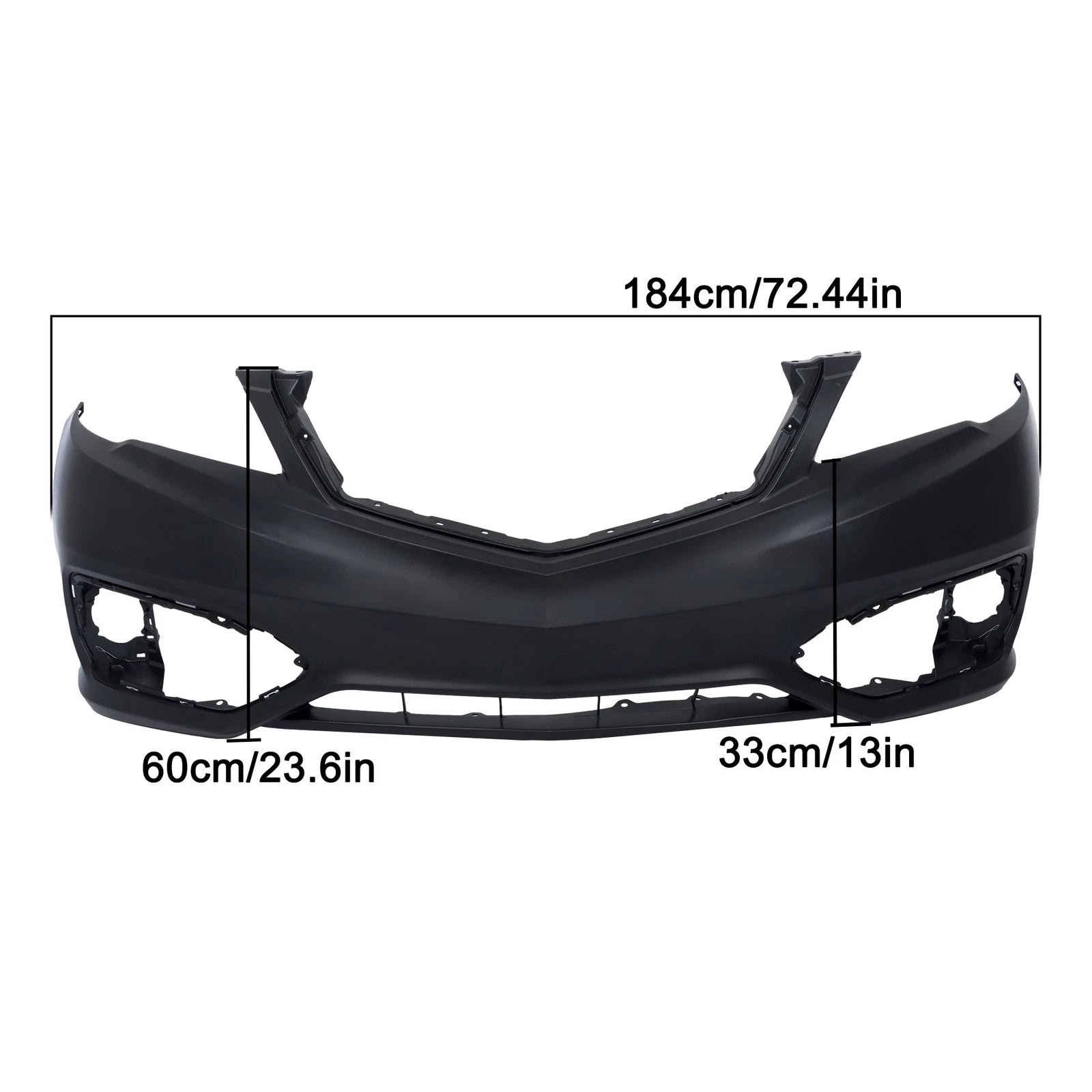 Rear Lower Bumper Cover for Acura RDX (2016–2018) Durable Plastic
