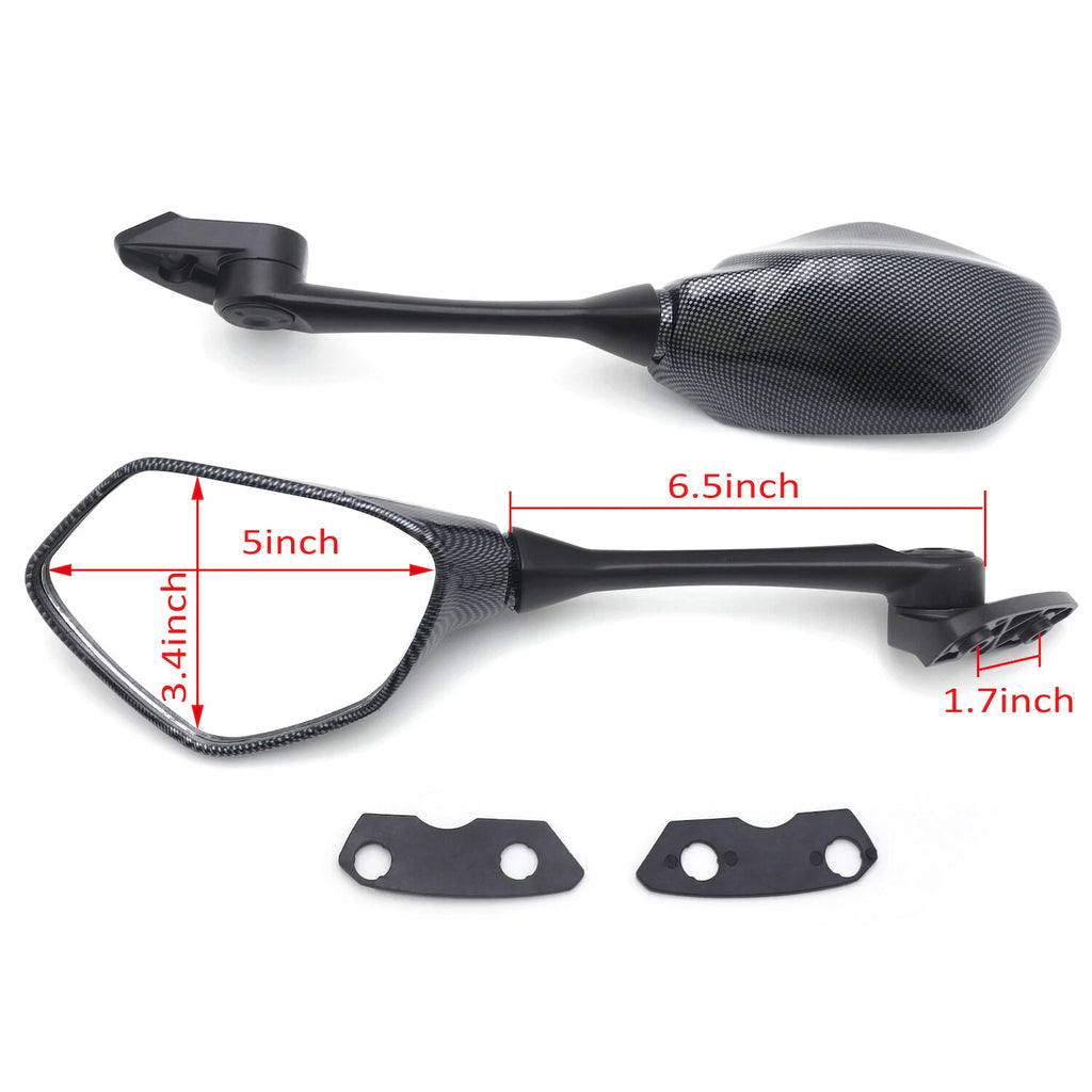 Carbon Style Rearview Mirrors for Suzuki GSX-R 1000 (2017–2021)