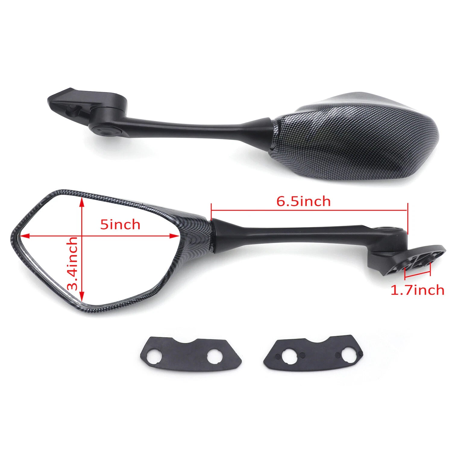 Carbon Style Rearview Mirrors for Suzuki GSX-R 1000 (2017–2021)