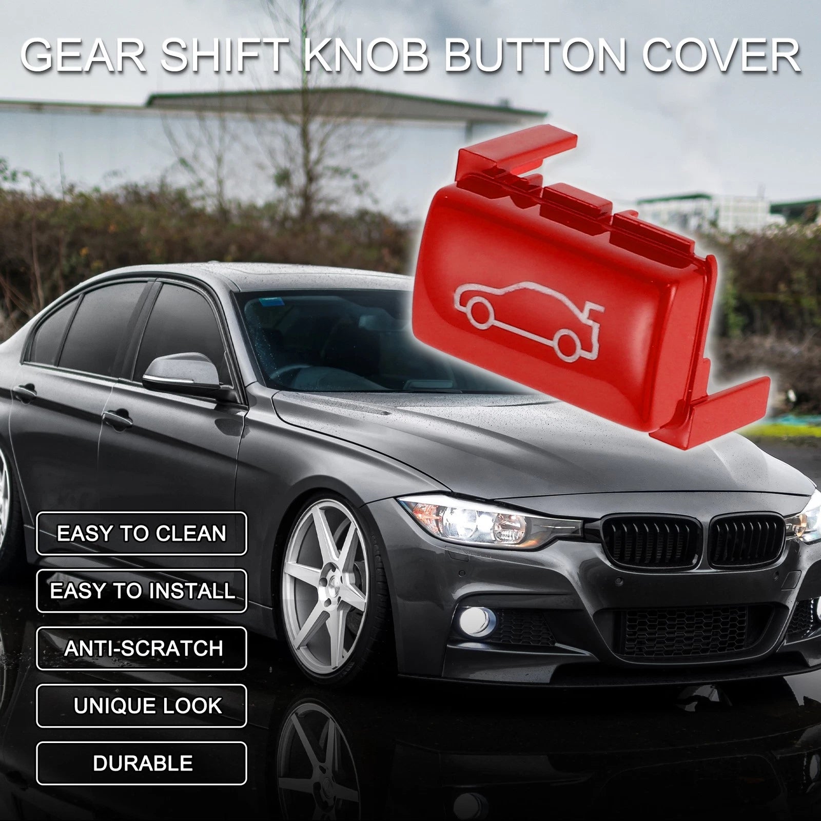 Tailgate Switch Button Cover for BMW 1 2 3 4 5 6 7 X1 X3 Series (Red)
