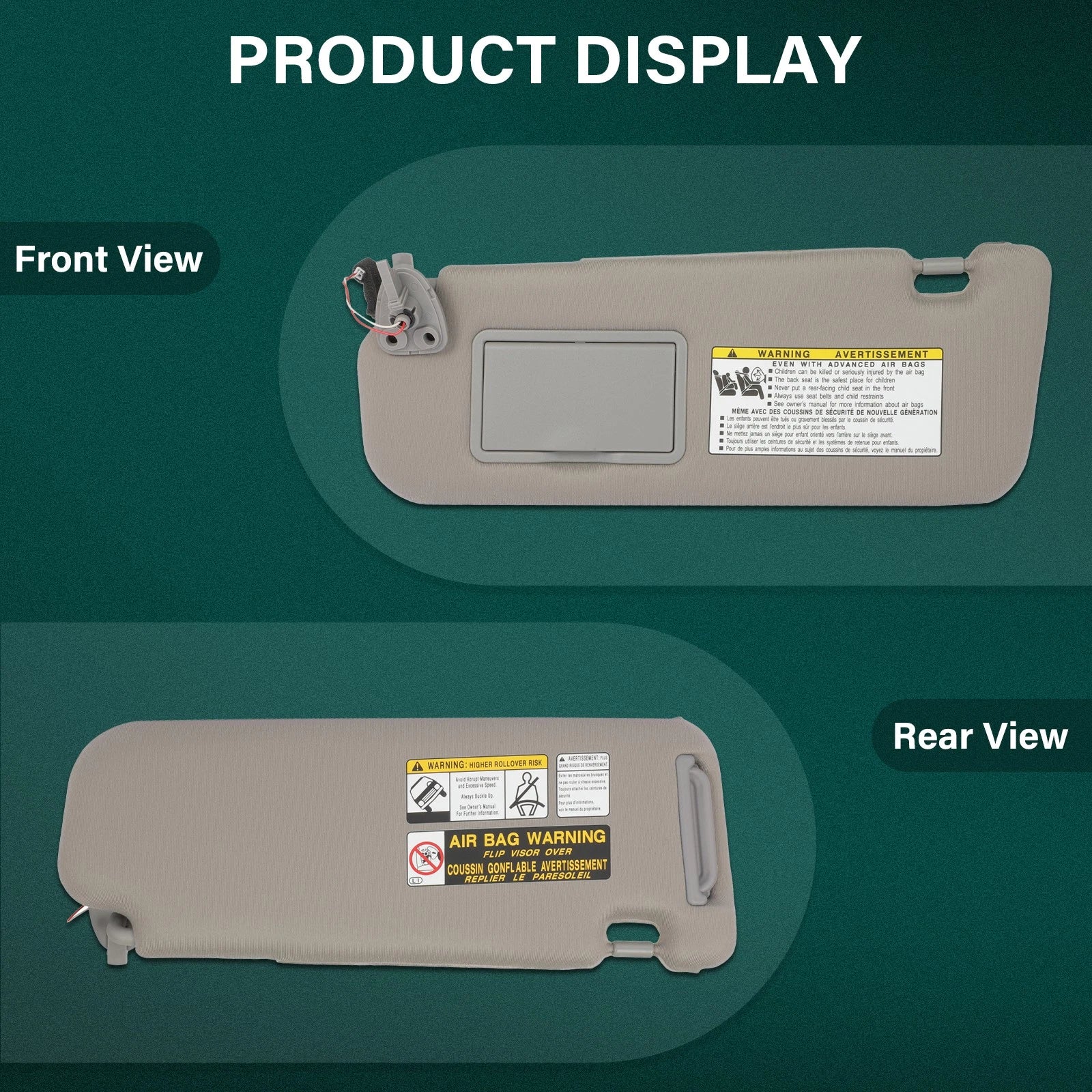 Driver Side Sun Visor for Hyundai Sonata GL 2008