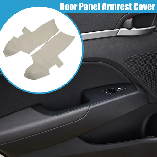 1 Pair Front Door Panel Armrest Cover for Hyundai Santa Fe (2006–2012) Beige