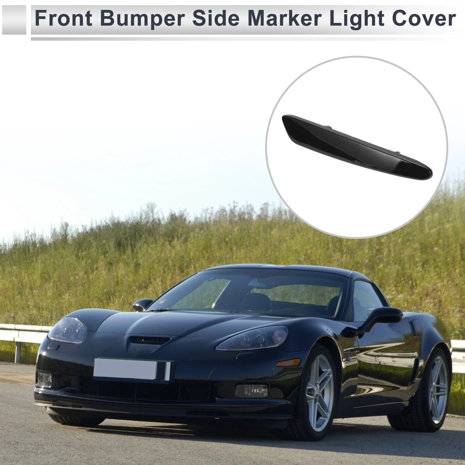 1 Pc Right Front Bumper Side Marker Light Cover for Chevy Corvette (2005–2012)