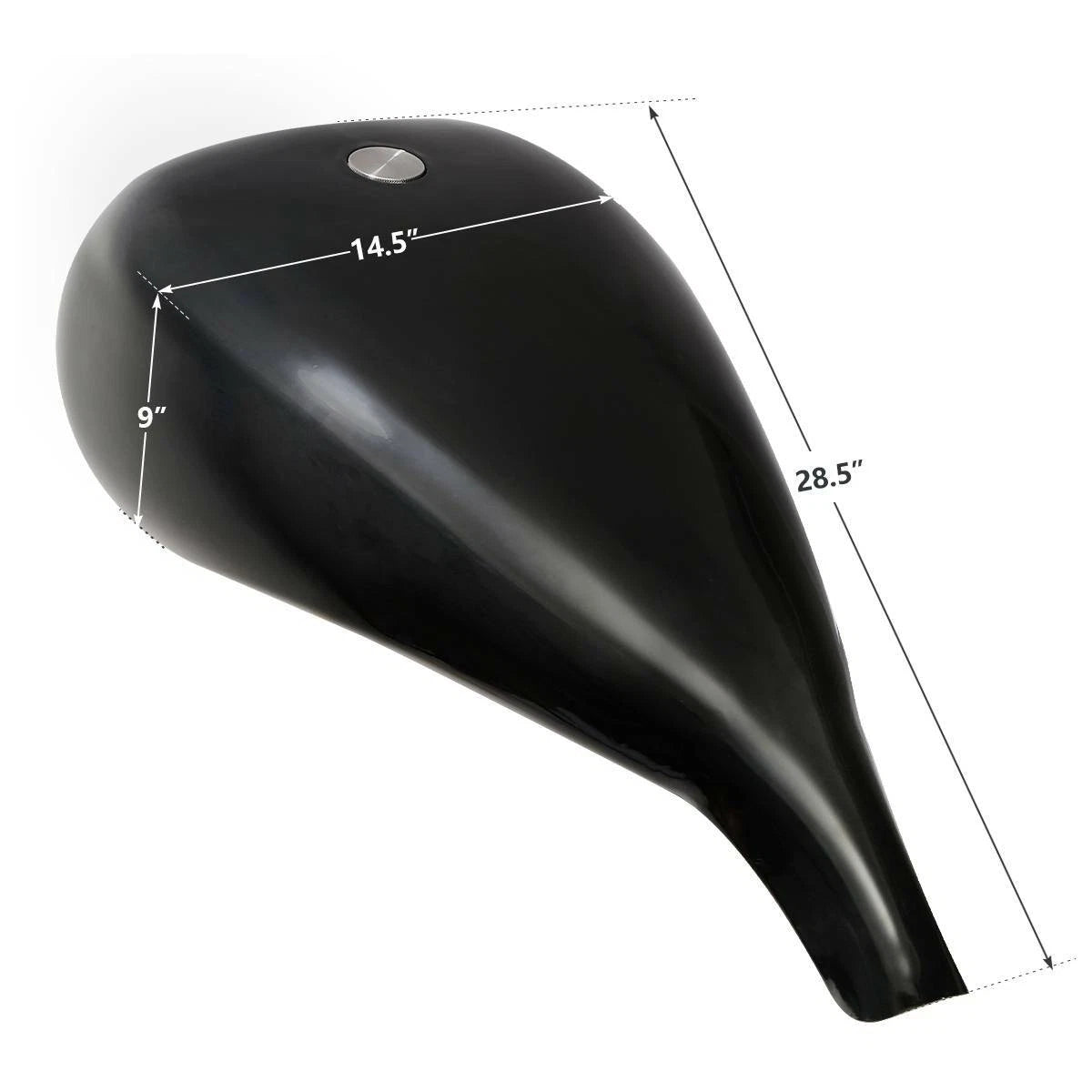 5" Extended Fuel Gas Tank for Harley Touring FL (Fit 4.7 Gallon)