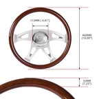 18" Chrome Wood Steering Wheel for Truck