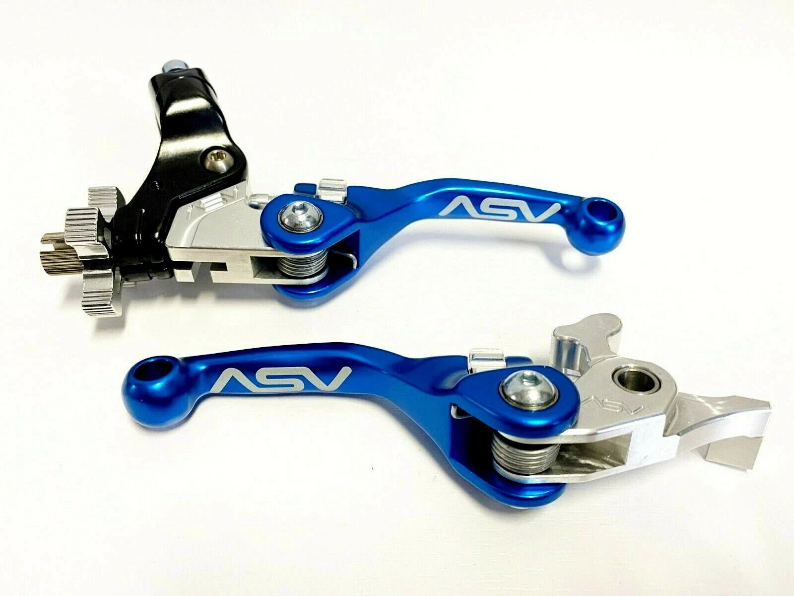 ASV F4 Shorty Front Brake Clutch Perch Levers Blue Pair for Yamaha YFZ 450R (2009–2023)