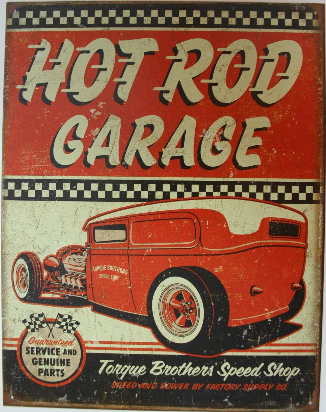 Tin Metal Sign for Hot Rod Garage (2106)