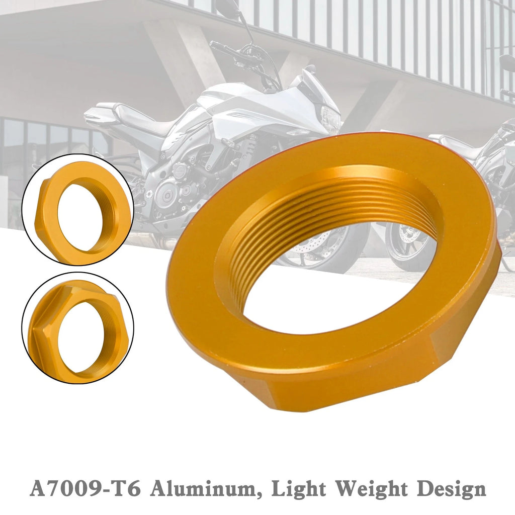 Billet Steering Stem Nut for Suzuki GSXR 600/750, YZF-R1, ZX6R, S1000RR (All Years) - Gold