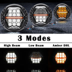 120W 7" LED Headlight with DRL Hi/Lo Beam for Harley Street Glide (2014–2024)