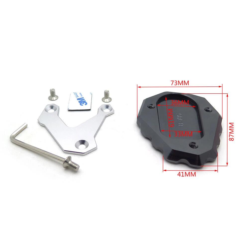 Kickstand Side Stand Enlarger Pad for BMW F750GS F850GS (2018–2019) Gray