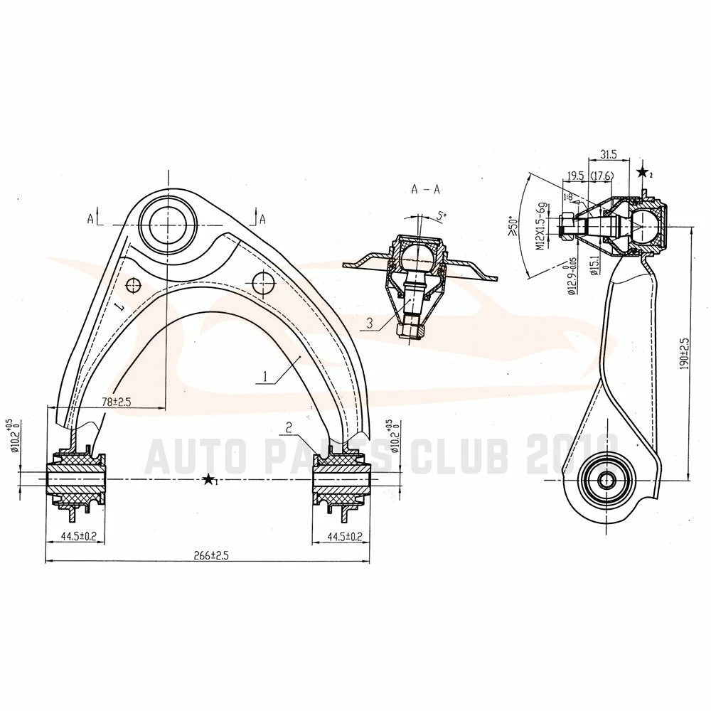 2pc Front Upper Control Arms w/Ball Joints for Ford Lincoln MKZ (2007–2012)