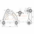 2pc Front Upper Control Arms w/Ball Joints for Ford Lincoln MKZ (2007–2012)