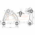 2pc Front Upper Control Arms w/Ball Joints for Ford Lincoln MKZ (2007–2012)