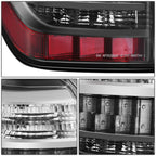 Chrome Red LED Taillight Assembly for Toyota 4Runner (2014–2024)