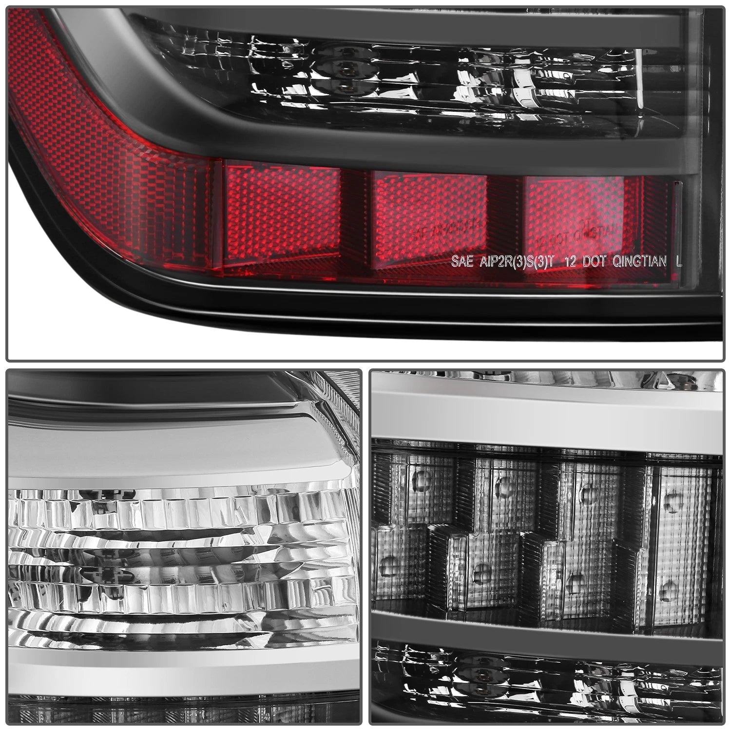Chrome Red LED Taillight Assembly for Toyota 4Runner (2014–2024)