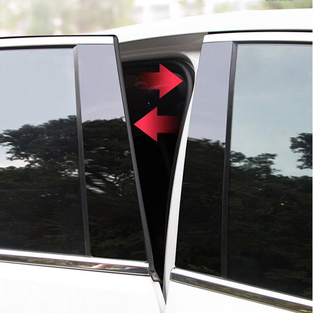 Door Window Trim Black Cover Pillar Posts 6Pcs for Porsche Macan (2014–2022)