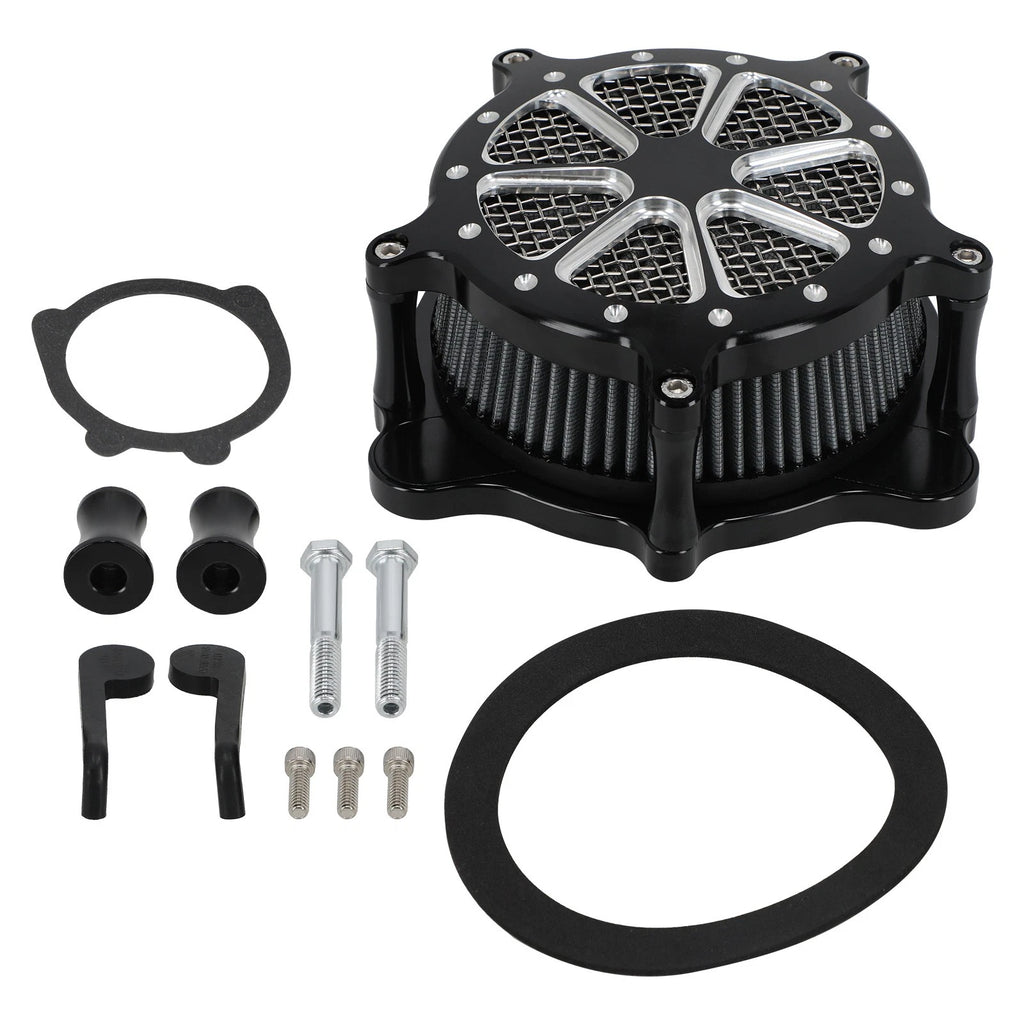 Air Filter System for Harley Dyna Softail (2000–2017) Aluminum Black