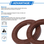 2X Oil Seal Rotary Shaft Seal FKM Rubber 40x60x7mm  