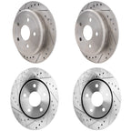 Front & Rear Brake Disc Rotors for Jeep Wrangler JK (2018)