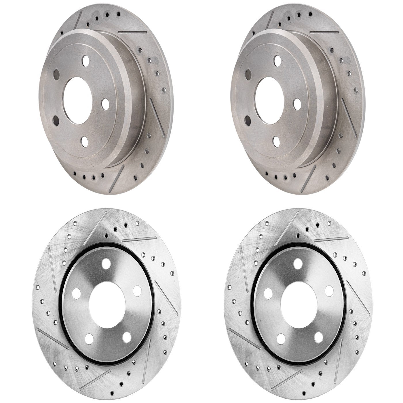 Front & Rear Brake Disc Rotors for Jeep Wrangler JK (2018)