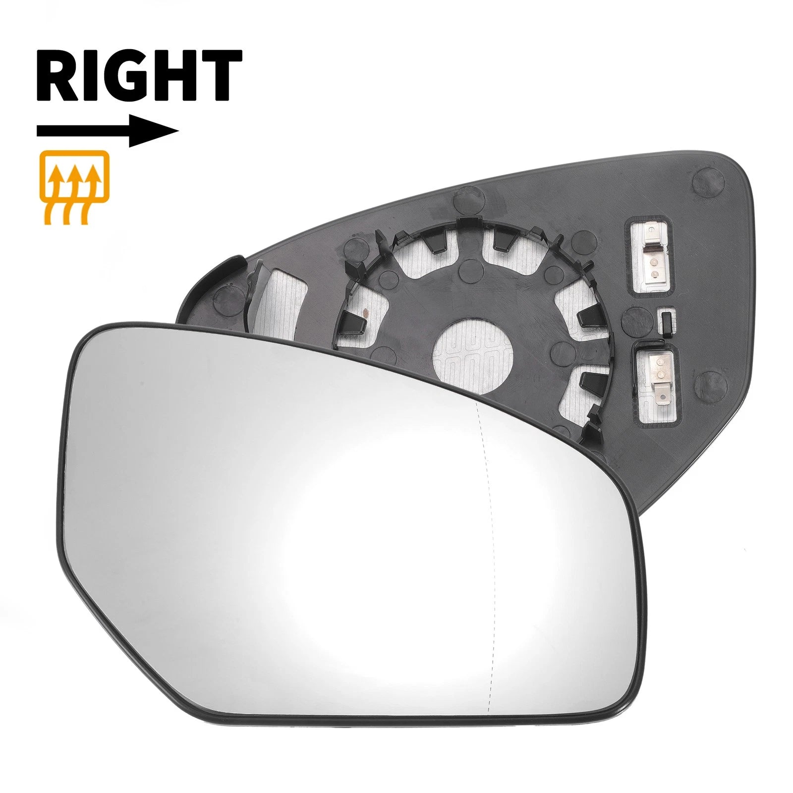 Right Side Heated White Mirror Glass for Honda Civic (2012–2017)