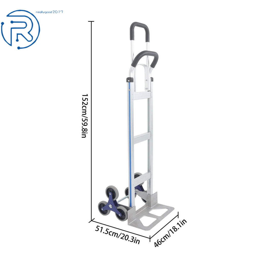 2 in 1 Aluminum Stair Climber Hand Truck for Heavy Duty Use