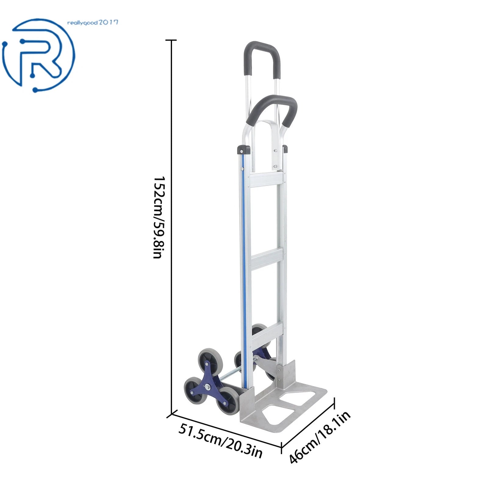 2 in 1 Aluminum Stair Climber Hand Truck for Heavy Duty Use