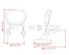 Adjustable Detachable Backrest Sissy Bar Luggage Rack for Harley Softail (2000–2023)