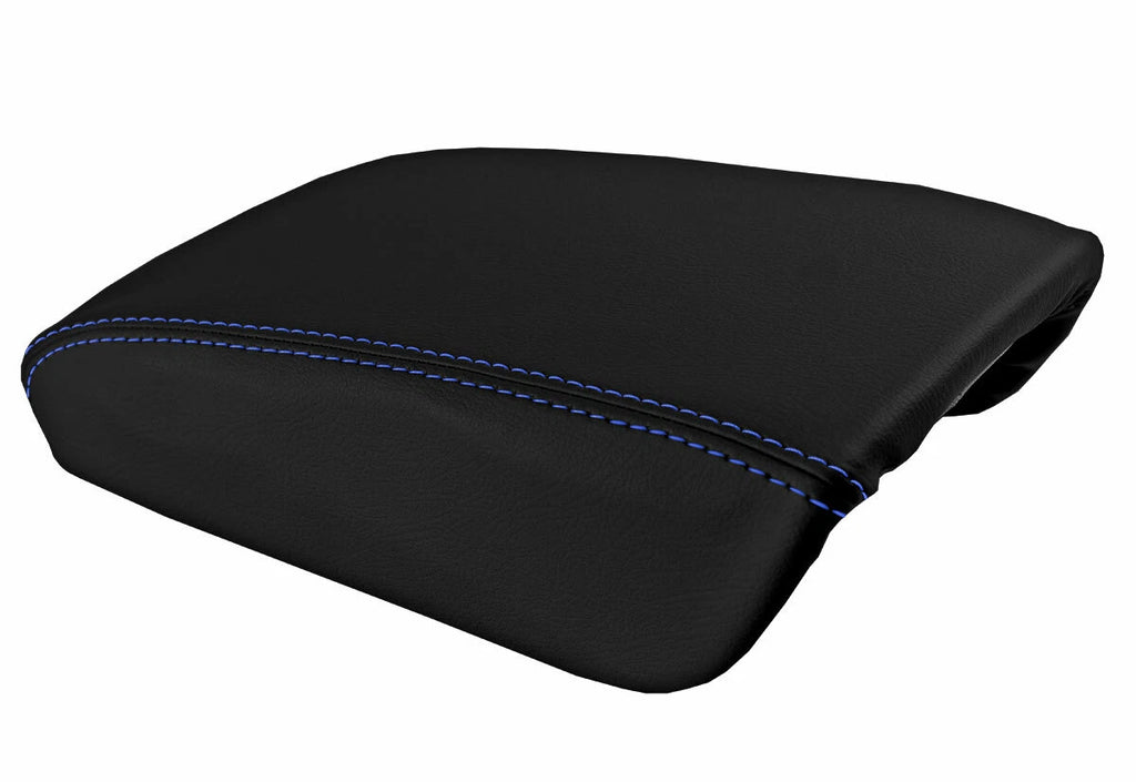 Leather Console Lid Armrest Cover for Acura TL (1999–2003) Blue Stitch