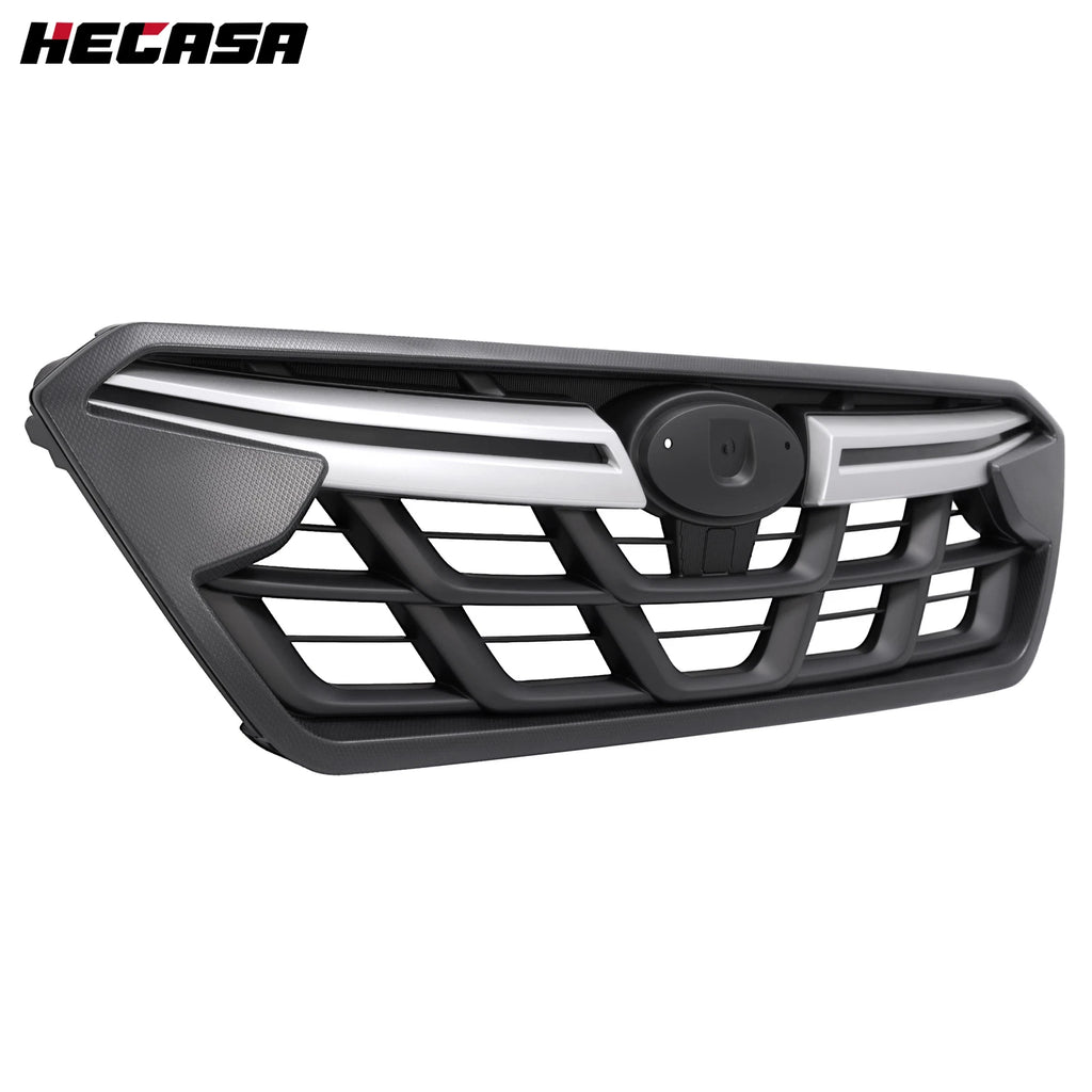 Black Front Bumper Grille Grill Chrome Trim for Subaru Crosstrek (2021-2023)