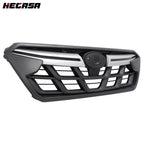 Black Front Bumper Grille Grill Chrome Trim for Subaru Crosstrek (2021-2023)