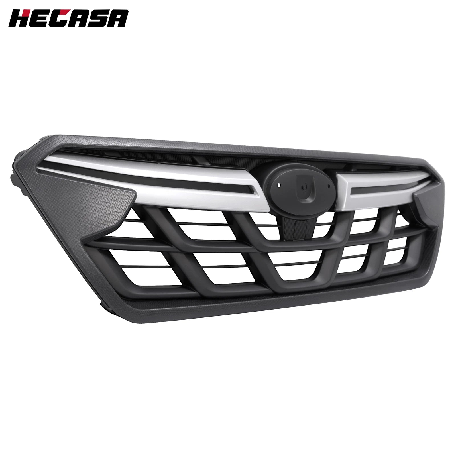 Black Front Bumper Grille Grill Chrome Trim for Subaru Crosstrek (2021-2023)