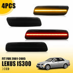 Set of 4 Smoked LED Bumper Side Marker Lights for Lexus IS300 (2001–2005)