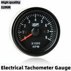 2 Inch 52mm Electrical Tachometer Gauge for Universal Vehicles (0-8000 RPM)