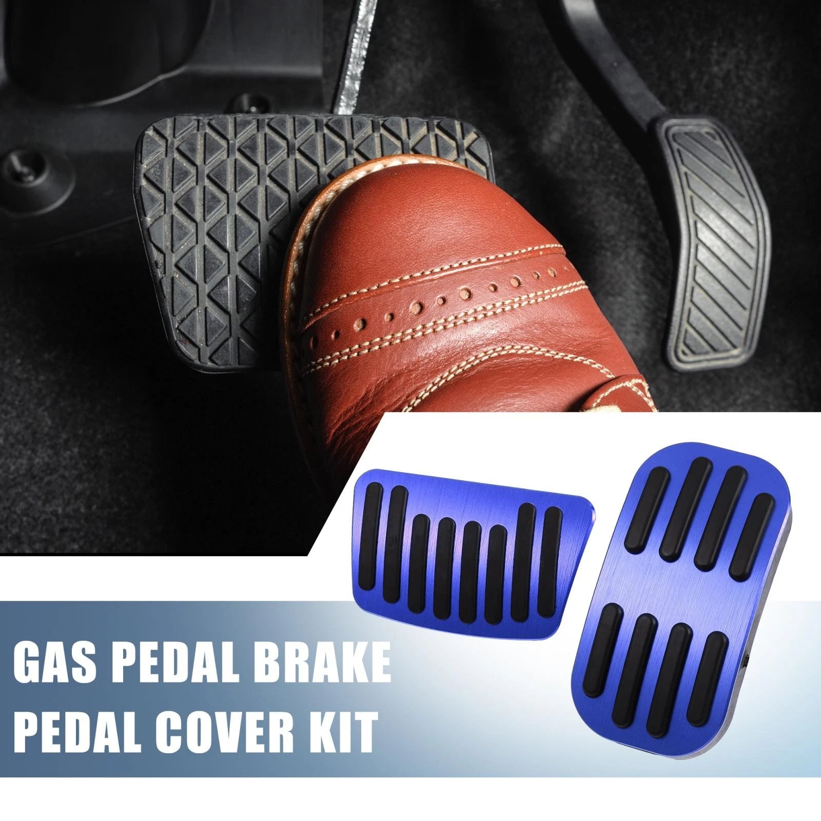 2pcs Gas Pedal Brake Pad Cover for Toyota C-HR (2016–2018) Blue 745065758670