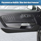 Set of 4 Car Door Anti Kick Protector Stickers for Ford Mustang (2015–2022) Black